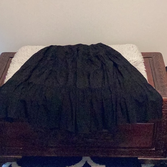 H&M black viscose layered prairie skirt size xs - Picture 5 of 6